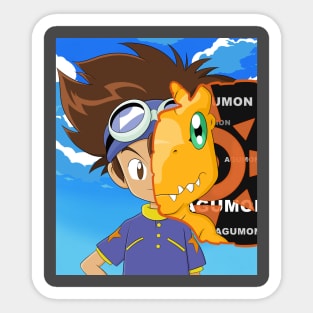 Tai and Agumon Sticker